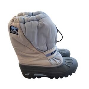 SOREL White Gray Cub NY1526 Winter Snow Boots 
Size 7